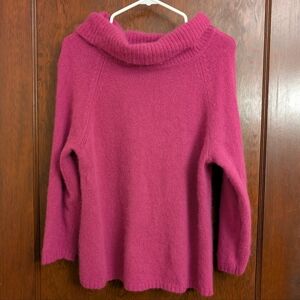 Vintage 90s Rafaella Angora/ Lambswool Blend Cowl Neck Sweater
